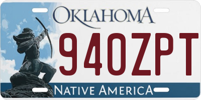 OK license plate 940ZPT