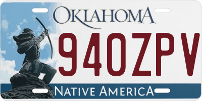 OK license plate 940ZPV