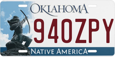 OK license plate 940ZPY