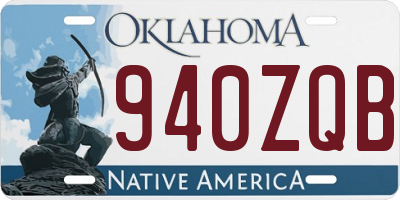OK license plate 940ZQB