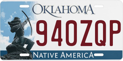 OK license plate 940ZQP