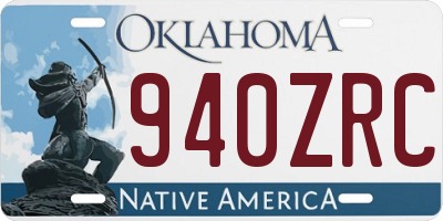OK license plate 940ZRC