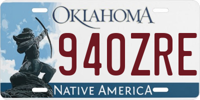 OK license plate 940ZRE