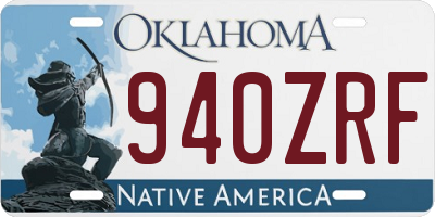 OK license plate 940ZRF
