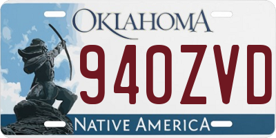 OK license plate 940ZVD