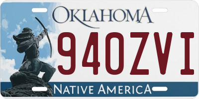 OK license plate 940ZVI