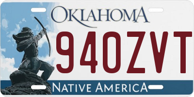 OK license plate 940ZVT