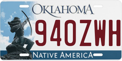 OK license plate 940ZWH