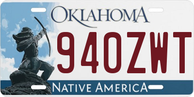 OK license plate 940ZWT