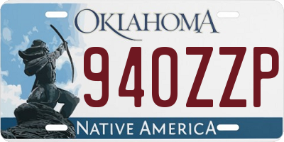 OK license plate 940ZZP