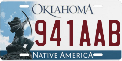 OK license plate 941AAB