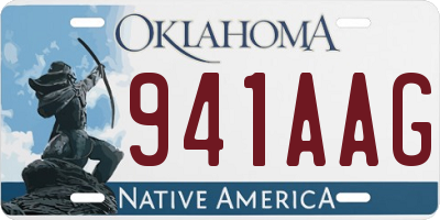 OK license plate 941AAG