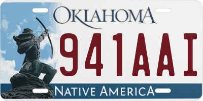 OK license plate 941AAI