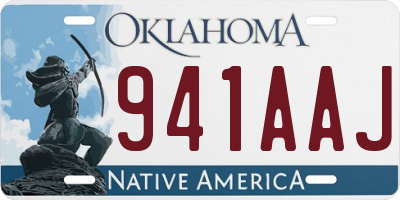 OK license plate 941AAJ