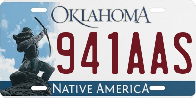 OK license plate 941AAS