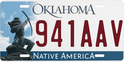 OK license plate 941AAV