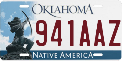 OK license plate 941AAZ