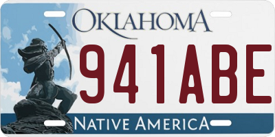 OK license plate 941ABE