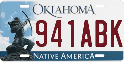 OK license plate 941ABK