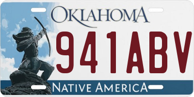 OK license plate 941ABV