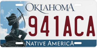 OK license plate 941ACA