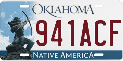 OK license plate 941ACF