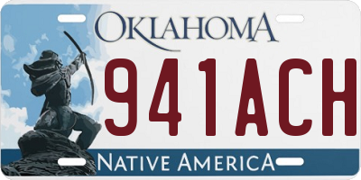 OK license plate 941ACH
