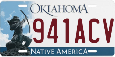 OK license plate 941ACV