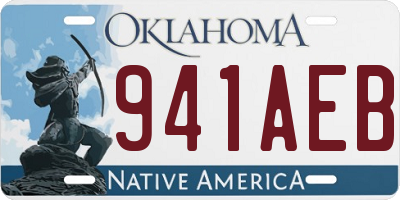OK license plate 941AEB
