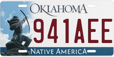 OK license plate 941AEE