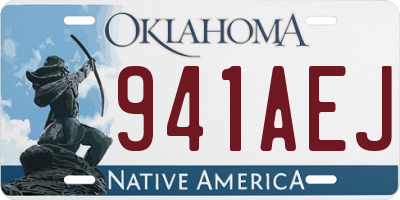 OK license plate 941AEJ