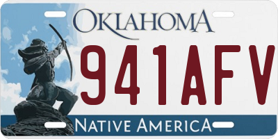 OK license plate 941AFV
