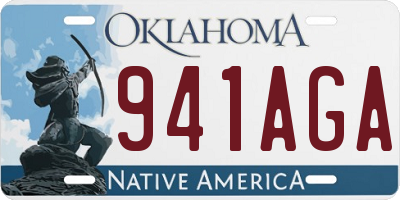 OK license plate 941AGA