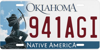 OK license plate 941AGI