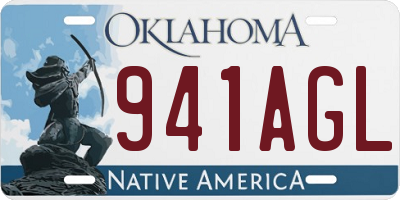 OK license plate 941AGL