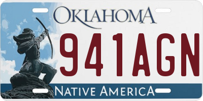OK license plate 941AGN