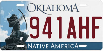 OK license plate 941AHF