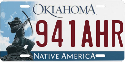 OK license plate 941AHR