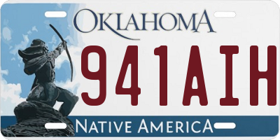 OK license plate 941AIH