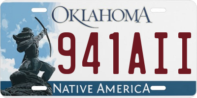 OK license plate 941AII