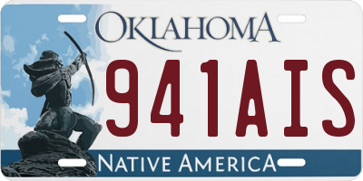 OK license plate 941AIS