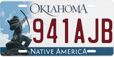 OK license plate 941AJB