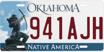 OK license plate 941AJH