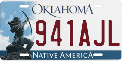 OK license plate 941AJL