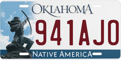 OK license plate 941AJO