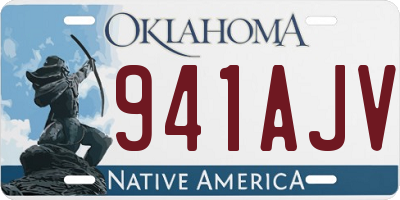 OK license plate 941AJV