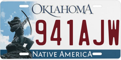 OK license plate 941AJW