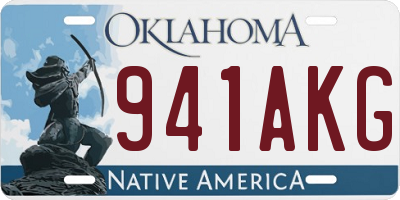 OK license plate 941AKG