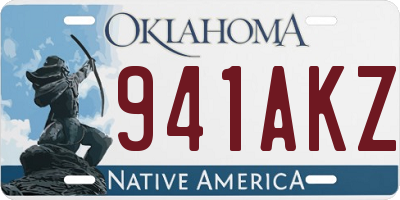 OK license plate 941AKZ