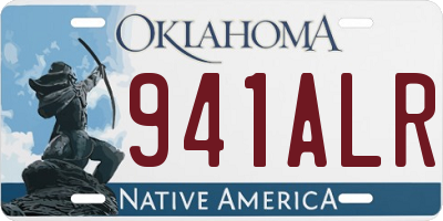 OK license plate 941ALR